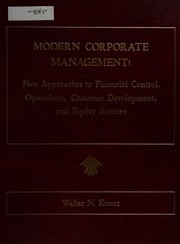 Cover of Modern corporate management by Walter N. Kuntz