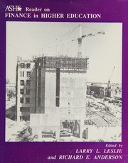 Front cover of ASHE reader on finance in higher education by Larry L. Leslie