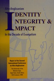 Front cover of Identity, integrity and impact in the Decade of Evangelism by International Conference on Afro-Anglicanism (2nd 1995 University of the Western Cape, Cape Town, South Africa)
