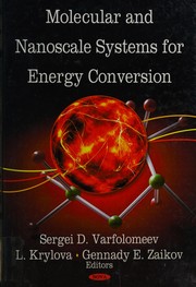 Front cover of Molecular and nanoscale systems for energy conversion by Sergeĭ Dmitrievich Varfolomeev