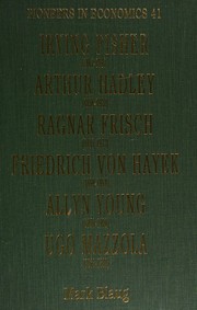 Front cover of Irving Fisher (1867-1947, Arthur Hadley) by Mark Blaug