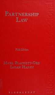 Cover of Partnership Law by Mark Blackett-Ord