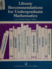 Front cover of Library Recommendations for Undergraduate Mathematics (Maa Reports, No 4) by Lynn Arthur Steen