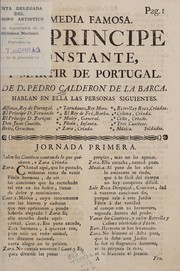 Front cover of Comedia famosa El principe constante, y martir de Portugal by Pedro Calderón de la Barca