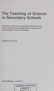 Cover of The Teaching of science in secondary schools by John O'Donoghue