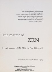 Front cover of The Matter of Zen by Paul Wienpahl