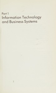 Front cover of Business Systems and Information Technology by R.G. Anderson