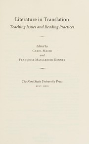 Front cover of Literature in translation by Carol Maier