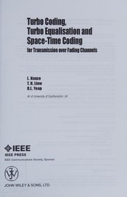 Cover of Turbo coding, turbo equalisation, and space-time coding by Lajos Hanzo