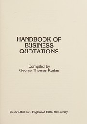 Front cover of Handbook of business quotations by George Thomas Kurian