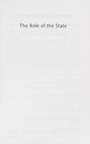 Front cover of Role of the State by Mario Scerri