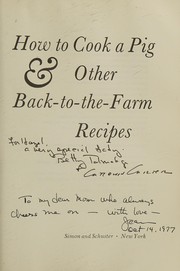 Cover of How to cook a pig & other back-to-the-farm recipes by Betty Talmadge
