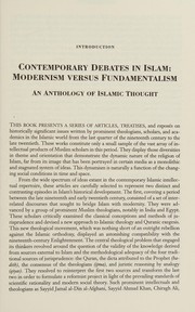 Front cover of Modernist and fundamentalist debates in Islam by Mansoor Moaddel