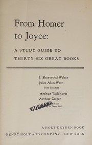 Front cover of From Homer to Joyce by Unknown