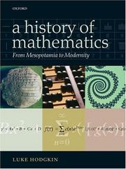Front cover of A History of Mathematics by Luke Hodgkin