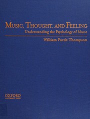 Front cover of Music, thought, and feeling by William Forde Thompson
