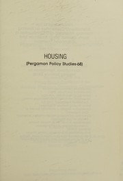 Front cover of Housing by International Conference on Housing Planning, Financing and Construction (1979 Miami Beach)
