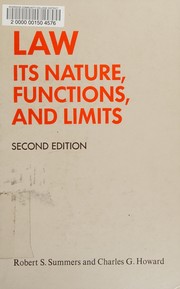 Cover of Law by Robert S. Summers