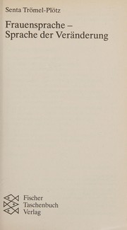 Front cover of Frauensprache – Sprache der Veränderung by Senta Trömel-Plötz