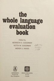 Front cover of The Whole language evaluation book by Kenneth S Goodman
