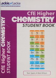 Cover of CfE Higher Chemistry Student Book by Tom Speirs