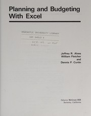 Front cover of Planning and budgeting with Excel by Jeffrey R. Alves