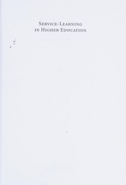 Front cover of Service-learning in higher education by Dan W. Butin