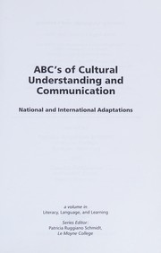 Front cover of ABC's of cultural understanding and communication by Patricia Ruggiano Schmidt