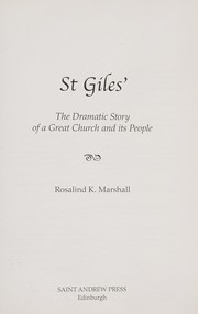 Cover of St Giles' by Rosalind Kay Marshall