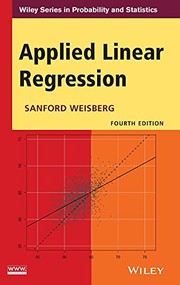 Cover of Applied Linear Regression by Sanford Weisberg