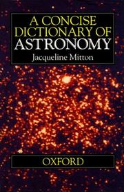 Front cover of A concise dictionary of astronomy by Jacqueline Mitton