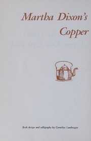 Front cover of Martha Dixon's copper kettle cook book by Martha Dixon