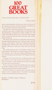 Cover of One Hundred Great Books by John Canning