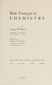 Cover of Basic concepts in chemistry by Watt, George W.