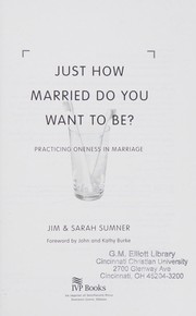 Front cover of Just how married do you want to be? by Jim Sumner