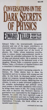 Front cover of Conversations on the dark secrets of physics by Edward Teller