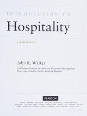 Cover of Introduction to hospitality by Walker, John R.