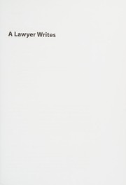 Front cover of A lawyer writes by Christine Nero Coughlin