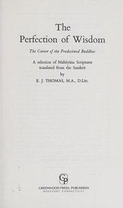 Front cover of The perfection of wisdom by Edward Joseph Thomas