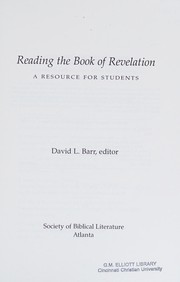 Front cover of Reading the book of Revelation by David L. Barr