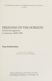 Front cover of Freedom on the horizon by Hans Krabbendam