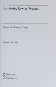Cover of Rethinking law as process by James MacLean