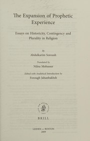 Cover of Expansion of prophetic experience by ʻAbd al-Karīm Surūsh