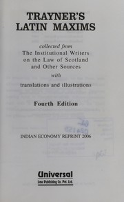 Cover of Latin Maxims by S. Trayner
