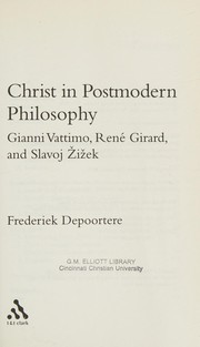 Front cover of Christ in postmodern philosophy by Frederiek Depoortere