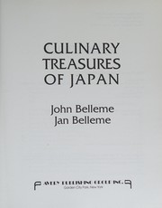 Front cover of Culinary treasures of Japan by John Belleme