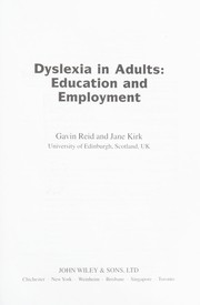 Front cover of Dyslexia in adults by Gavin Reid