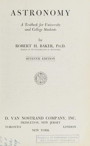 Cover of Astronomy by Robert Horace Baker