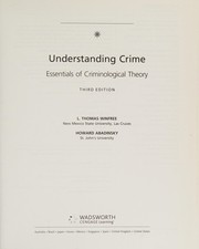 Front cover of Understanding crime by Latham T. Winfree