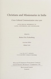 Front cover of Christians and missionaries in India by Robert Eric Frykenberg